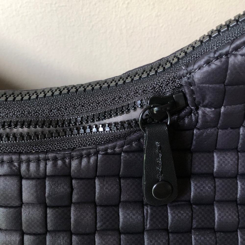 MZ Wallace Black Woven Leather Shoulder Bag - Picture 7 of 8